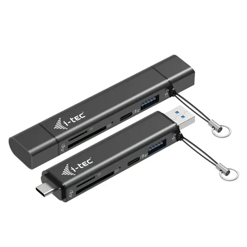 i-tec CADONGLEUSBSD huby i koncentratory USB 3.2 Gen 1 (3.1 Gen 1) Type-A + Type-C 5000 Mbit/s Czarny