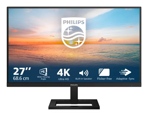 Philips 1000 series 27E1N1800AE/00 monitor komputerowy 68,6 cm (27") 3840 x 2160 px 4K Ultra HD LED Czarny