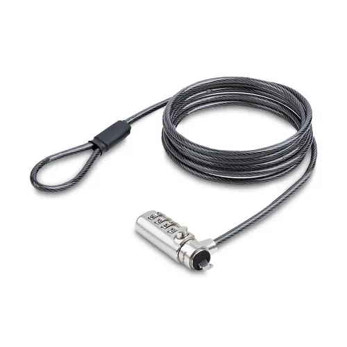 StarTech.com SNBLC4D-LAPTOP-LOCK zapięcie do kabli Czarny, Srebrny 2 m
