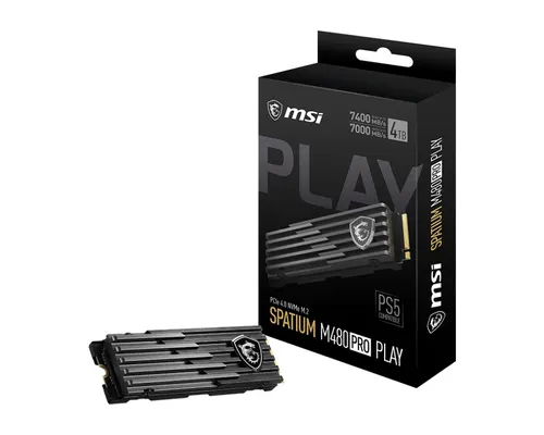Dysk SSD MSI SPATIUM M480 Pro 2TB PCIe 4.0 NVMe M.2 2280 (7400/7000 MB/s) 3D NAND HS