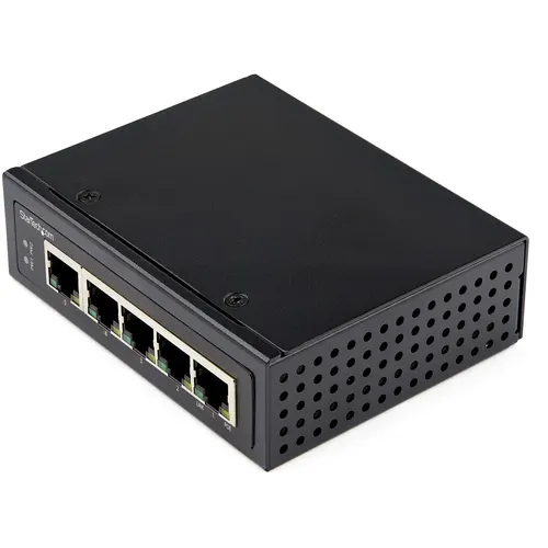 StarTech.com IESC1G50UP przełącznik sieciowy Nie zarządzany Gigabit Ethernet (10/100/1000) Obsługa PoE Czarny