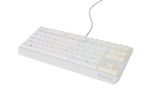 GENESIS Thor 230 TKL White Outemu Brown klawiatura Gaming USB + RF Wireless + Bluetooth QWERTY Biały