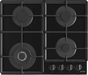 Gorenje GTW641EB płyta kuchenna Czarny Wbudowany 60 cm Gaz 4 stref(y)