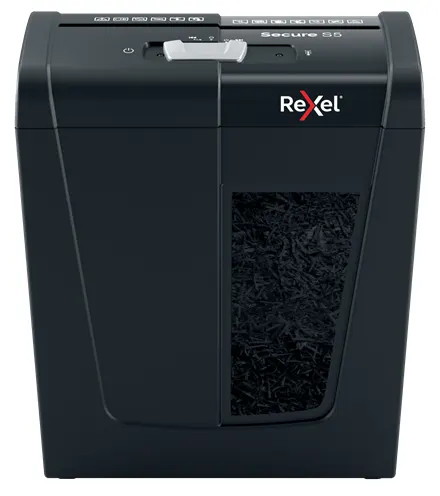 Rexel Secure S5 niszczarka Rozdrabnianie taśmowe 68 dB Czarny