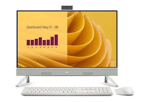 DELL EC27250 Intel Core 7 150U 68,6 cm (27") 1920 x 1080 px Ekran dotykowy All-in-One PC 32 GB DDR5-SDRAM 1 TB SSD Windows 11 Pro Wi-Fi 6E (802.11ax) Perłowy, Biały