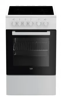 Beko FSS57000GW pierkarnik Kuchenka wolnostojąca Prąd elektryczny Ceramiczna Czarny, Biały
