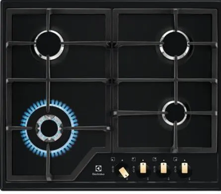 Electrolux EGS6436RK Czarny Wbudowany Gaz 4 stref(y)