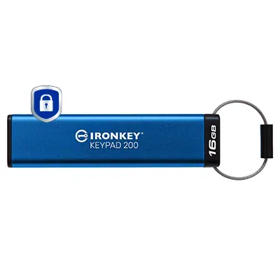 Kingston Technology IronKey 16GB Keypad 200, FIPS 140-3 Lvl 3 szyfrowane AES-256