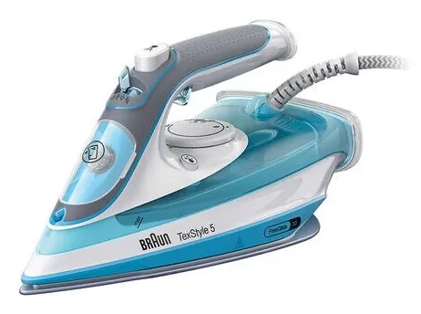 Braun TexStyle 5 SI 5006 BL Żelazko suche i parowe Płyta ceramiczna 2600 W Niebieski, Szary, Biały