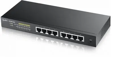 Zyxel GS1900-8HP Zarządzany L2 Gigabit Ethernet (10/100/1000) Obsługa PoE Czarny