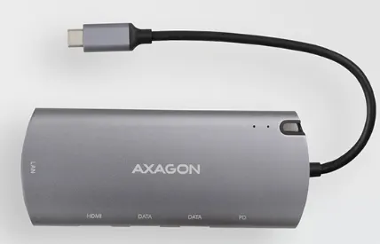 Axagon HMC-6M2 stacja dokująca Przewodowa USB 3.2 Gen 1 (3.1 Gen 1) Type-C Aluminium