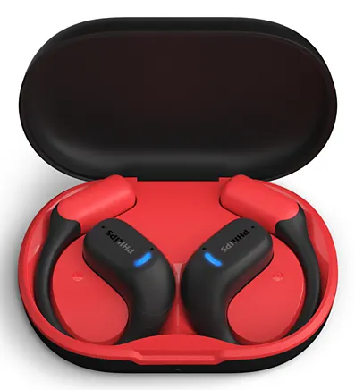 Philips 6000 series TAA6709BK/00 słuchawki/zestaw słuchawkowy True Wireless Stereo (TWS) Nauszny Sport Bluetooth Czarny, Czerwony