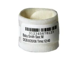 Wristband, Paper/PET, 1.375x5.5in (35x140mm), Laser, LaserBand 2, Hook & Loop Closure, Infant, W/ labels, 100 bands/box