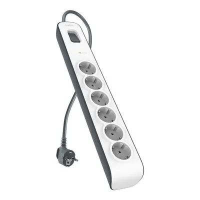 STECKDOSENLEISTE MIT UEBERSPANN/6-FACH 2 METER NETZKABEL