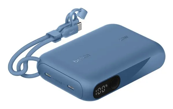 BOOSTCHARGE POWER DELIVERY POWE/MIT DISPLAY 10.000MAH 20 W BLAU
