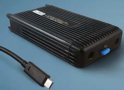 Adapter,USBC100-5463,Fully Rugged DC/DC 100W USB-C Power Adapter, 12-32Vin, Bare Wire Input Cable,LIND