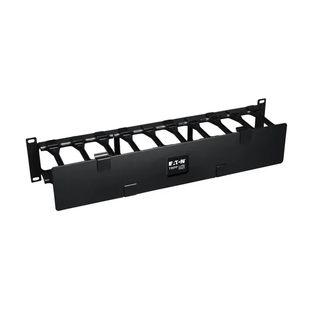 SmartRack 2U High Capacity Horizontal Cable Manager - Finger duct with dual-hinge cover