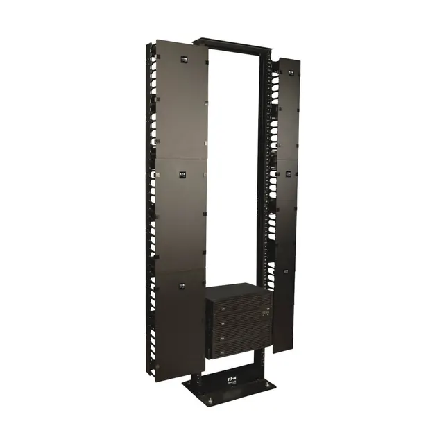 SmartRack 12-in. (30.48 cm) Width High Capacity Vertical Cable Manager - Double finger duct with cover