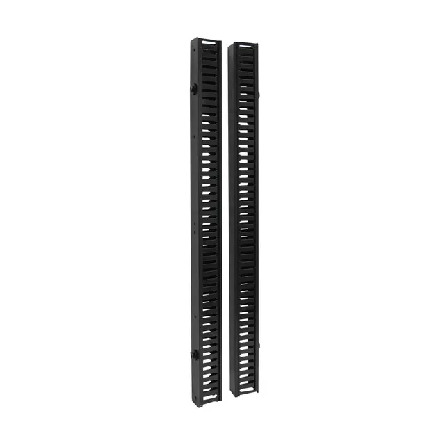 Eaton SmartRack 6 ft. (1.83 m) Vertical Cable Manager - Double finger duct with cover & toolless mounting