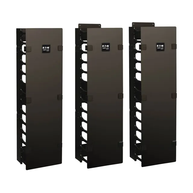 SmartRack 6-in. (15.24 cm) Wide High Capacity Vertical Cable Manager - Double finger duct with cover