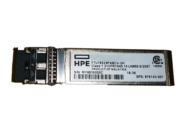 HPE Storage 64GbE SFP56 Short Wave 1-pack Extended Temperature Pull Tab Transceiver