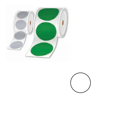 ROLLS OF PRE-CUT LABELS WHITE/50MM - PER ROLL OF 500 LABELS