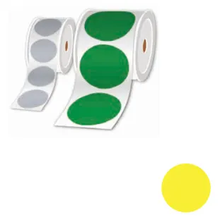 ROLLS OF PRE-CUT LABELS YELLOW/50MM - PER ROLL OF 500 LABELS