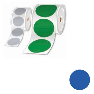 ROLLS OF PRE-CUT LABELS BLUE/50MM - PER ROLL OF 500 LABELS