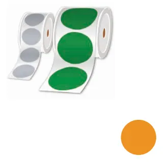 ROLLS OF PRE-CUT LABELS ORANGE/100MM - PER ROLL OF 250 LABELS