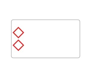 PRE-CUT AND PRE-PRINTED GHS //CLP ROLLS PICTOGRAM + TEXT 55X85, 55 mm, 2 piktogramy + tekst