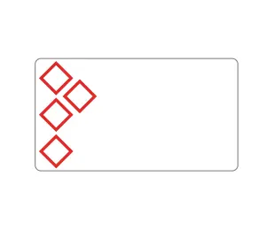 PRE-CUT AND PRE-PRINTED GHS //CLP ROLLS PICTOGRAM + TEXT 105X1, 105 mm, 4 piktogramy + tekst