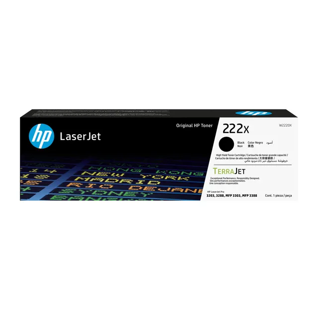 HP 222X HIGH YIELD BLACK/ORIGINAL LASERJET TONER CARTRIDG