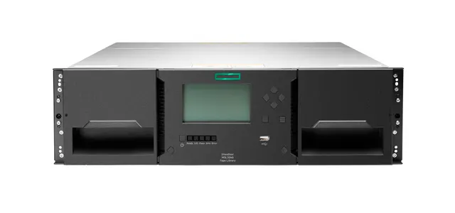 HPE Storage MSL3040 Tape Library 1x MSL LTO-9 Fibre Channel 20x LTO-9 45TB Data Cartridges