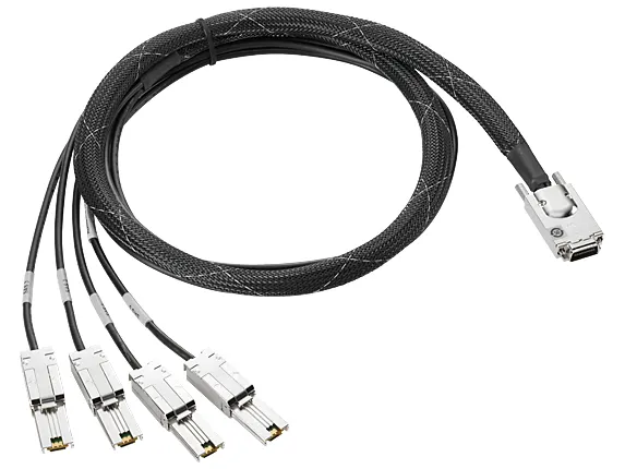 HPE Mini SAS High Density to Dual 2-lane Mini SAS High Density External Fanout 4 Meter Cable