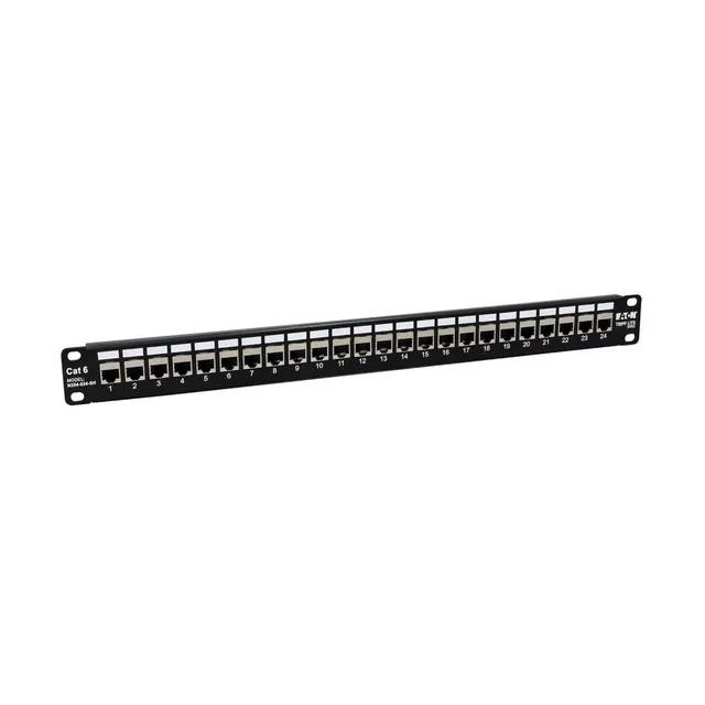 24-PORT 1U CAT6/CAT5 PATCH/PANEL, ekranowany (STP)