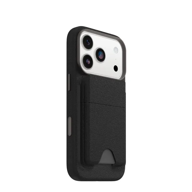 OB SYMMETRY CACTUS LEATHER/MAGSAFE WALLET VANTA BLACK