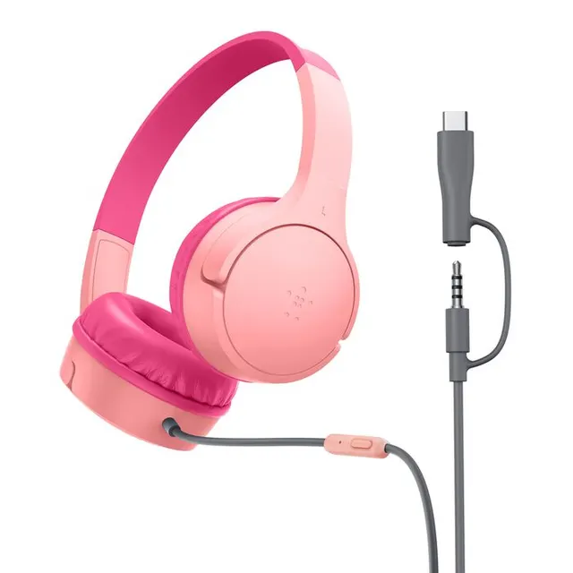 SOUNDFORM MINI WIRED ON-EAR/HEADPHONES - USB-C 3.5MM PINK