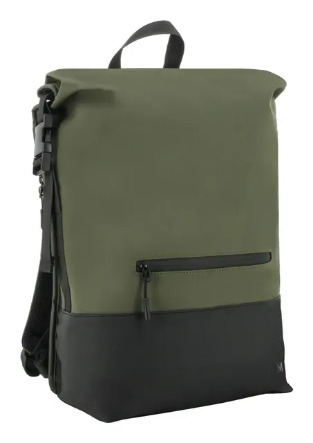 TWO-TONE ROLLTOP BACKPACK 14-16/KHAKI/BLACK 25L
