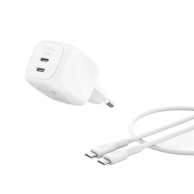 BOOSTCHARGE 50W DUAL USB-C LADE/POWER DELIVERY UND PPS INKL. 1M