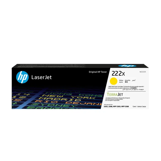 HP 222X HIGH YIELD YELLOW/ORIGINAL LASERJET TONER CARTRIDG