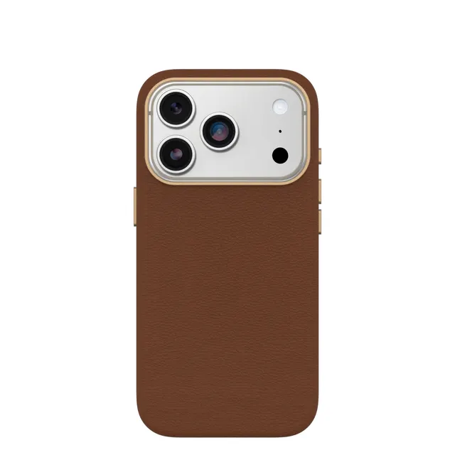 OtterBox Symmetry Kaktusleder Camera Control f?r iPhone 17/18 Pro brown