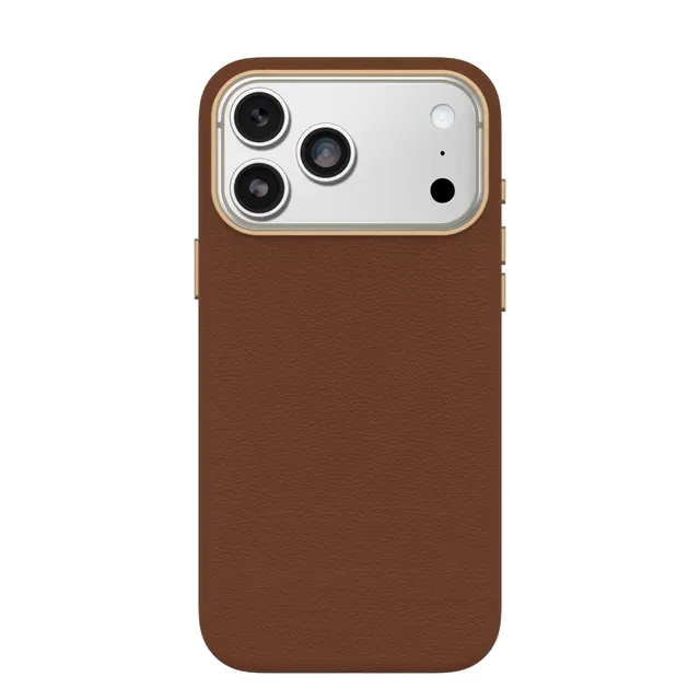 OtterBox Symmetry Kaktusleder Camera Control f?r iPhone 17/18 Pro Max brown