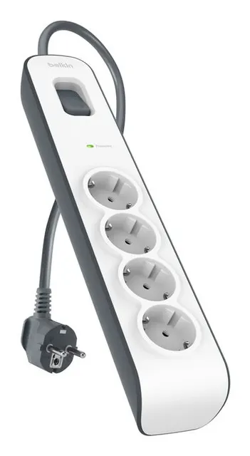 STECKDOSENLEISTE MIT UEBERSPANN/4-FACH 2 METER NETZKABEL