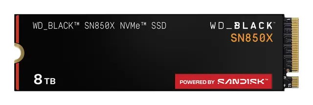 WD_BLACK™ SN850X NVMe™ SSD POWERED BY SANDISK 8 TB