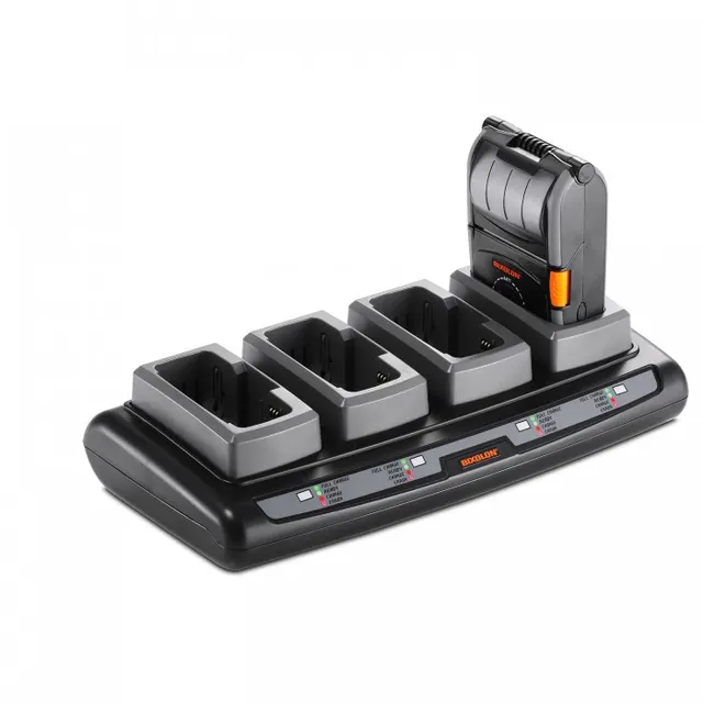 Quad Printer Docking Station for 4 x SPP-R200III Notice: PBP-R200_V2/STD required Notice: Includes power supply and power cord.