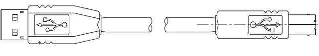 KIT,USB,I/F CBL,6FT,A/B GRAY