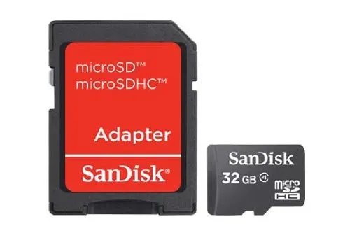 Karta pamięci MicroSDHC SanDisk 32GB Class 4 + adapter