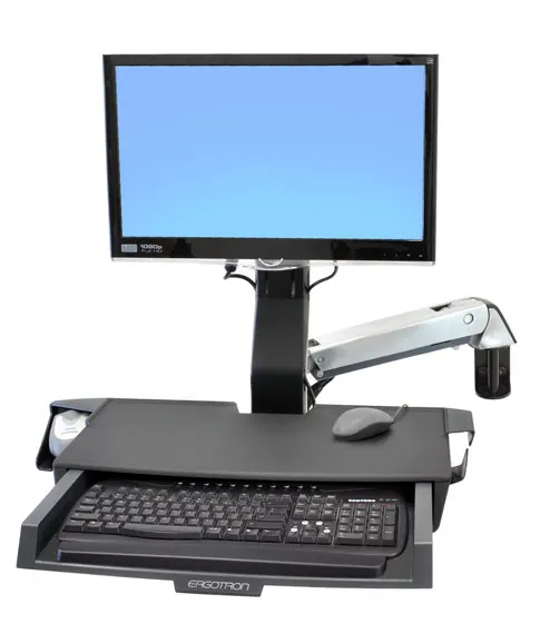 SV SIT STAND COMBO ARM/WORKSURFACE POLISHED