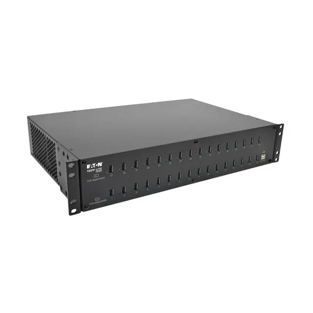 Tripp Lite 32-Port USB Charging Station with Syncing, 230V, 5V 80A (400W) USB Charger Output, 2U Rack-Mount