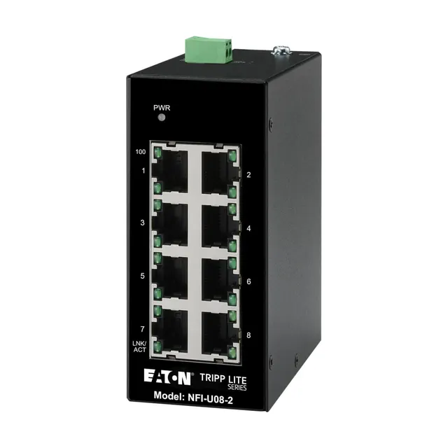 8-PORT UNMANAGED INDUSTRIAL ET/HERNET SWITCH - 10/100 MBPS RUGG